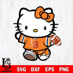 Syracuse Orange Cute Hello Kitty Football 7 Svg Eps Dxf Png File, NCAA svg, Digital Download, Instant Download