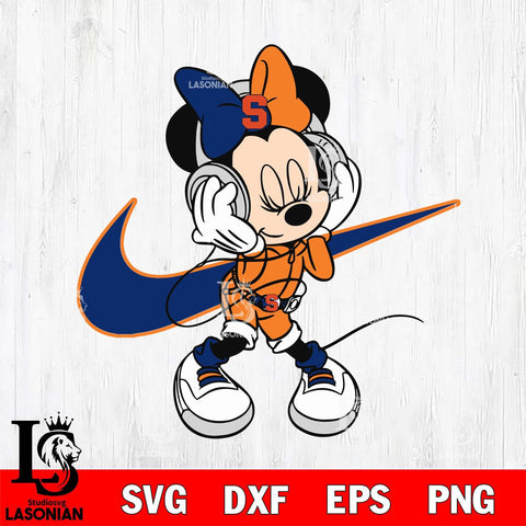 Syracuse Orange Cute Minnie Mouse Dancing Svg Eps Dxf Png File, NCAA svg, Digital Download, Instant Download