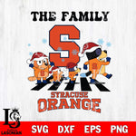 Syracuse Orange Family Bluey Christmas Svg Eps Dxf Png File, Digital Download