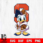 Syracuse Orange Fancy Daisy Duck Disney Svg Eps Dxf Png File, Digital Download, Instant Download