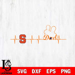 Syracuse Orange Father Heart Beat Svg Eps Dxf Png File, Digital Download, Instant Download