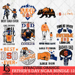 Syracuse Orange Fathers Day NCAA Bundle 12 Svg Eps Dxf Png File, Digital Download, Instant Download