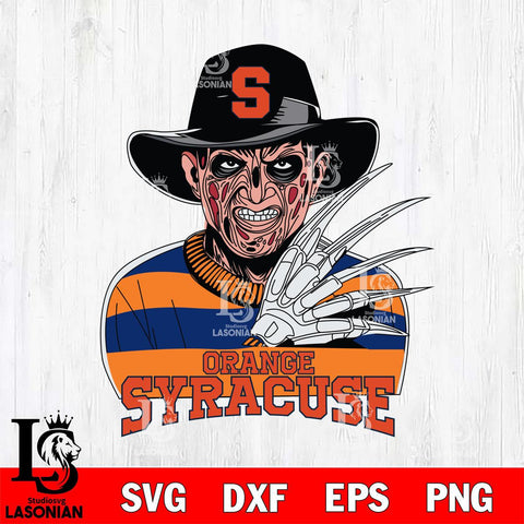 Syracuse Orange Freddy Krueger Horror Halloween Svg Eps Dxf Png File, NCAA svg, Digital Download, Instant Download