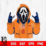 Syracuse Orange Ghostface Scream Football Halloween Svg Eps Dxf Png File, NCAA svg, Digital Download, Instant Download