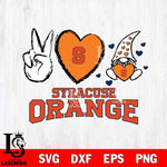 Syracuse Orange Gnomes Peace & Love Svg Eps Dxf Png File, Digital Download, Instant Download