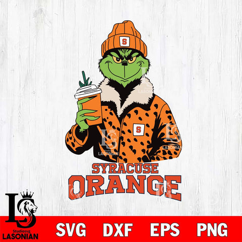 Syracuse Orange Grinch Christmas Cut Files Cricut, Svg Dxf Eps Png file, Digital download , Silhouette