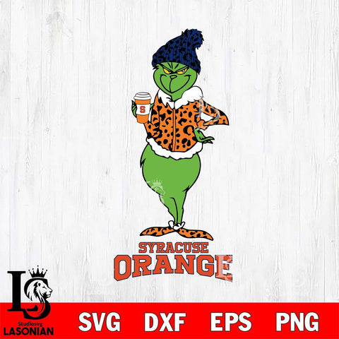 Syracuse Orange Grinch Leopard Coffee Svg Eps Dxf Png File, Digital Download, Instant Download