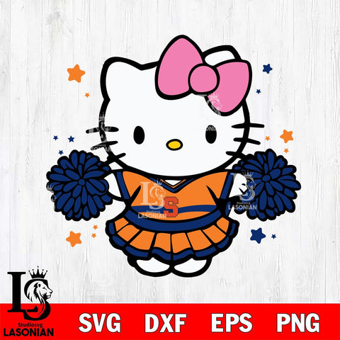 Syracuse Orange Hello Kitty Cheerleader 10 Svg Eps Dxf Png File, Digital Download, Instant Download