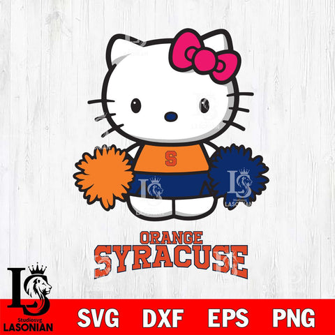 Syracuse Orange Hello Kitty Cheerleader 2 Svg Eps Dxf Png File, Digital Download, Instant Download