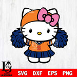 Syracuse Orange Hello Kitty Cheerleader 5 Svg Eps Dxf Png File, Digital Download, Instant Download