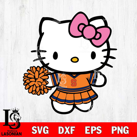 Syracuse Orange Hello Kitty Cheerleader 8 Svg Eps Dxf Png File, Digital Download, Instant Download