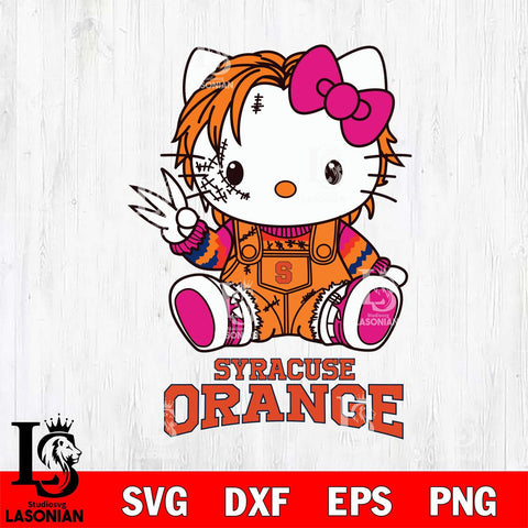 Syracuse Orange Hello Kitty Horror Svg Eps Dxf Png File, Digital Download