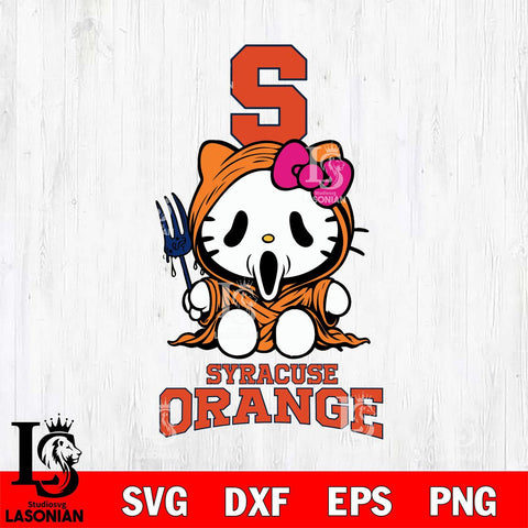 Syracuse Orange Hello Kitty Horror 4 Svg Eps Dxf Png File, Digital Download