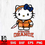 Syracuse Orange Hello Kitty Horror 5 Svg Eps Dxf Png File, Digital Download