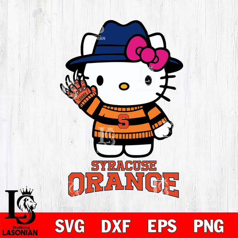 Syracuse Orange Hello Kitty Horror 6 Svg Eps Dxf Png File, Digital Download