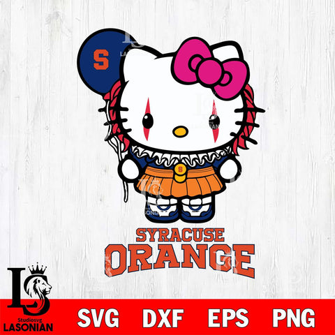 Syracuse Orange Hello Kitty Horror 7 Svg Eps Dxf Png File, Digital Download