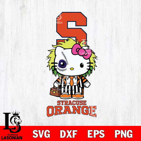 Syracuse Orange Hello Kitty Horror 8 Svg Eps Dxf Png File, Digital Download