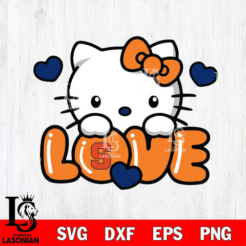 Syracuse Orange Hello Kitty Love Svg Eps Dxf Png File, Digital Download, Instant Download