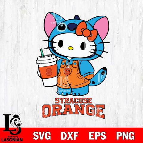 Syracuse Orange Hello Kitty Stitch Svg Eps Dxf Png File, NCAA svg, Digital Download, Instant Download