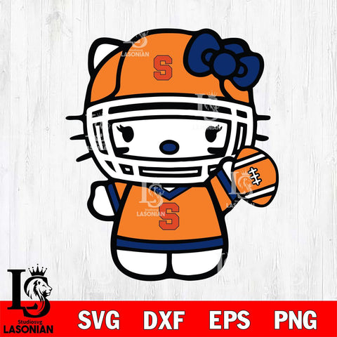 Syracuse Orange Hello Kitty sport 6 Svg Eps Dxf Png File, NCAA svg, Digital Download, Instant Download