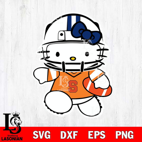 Syracuse Orange Hello Kitty sport 8 Svg Eps Dxf Png File, NCAA svg, Digital Download, Instant Download