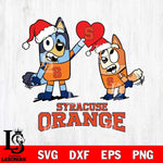 Syracuse Orange Love Bluey Christmas Svg Eps Dxf Png File, Digital Download