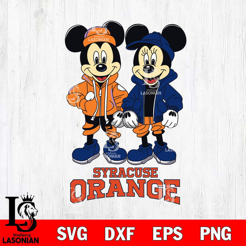 Syracuse Orange Mickey Minnie Mouse Football Svg Eps Dxf Png File, NCAA svg , File Cut , Digital Download , Instant Download, Cut Svg Files