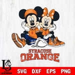 Syracuse Orange Mickey Minnie Mouse Football Sit Svg Eps Dxf Png File, NCAA svg , File Cut , Digital Download , Instant Download, Cut Svg Files