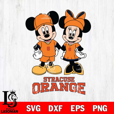 Syracuse Orange Mickey Minnie Rugby Svg Eps Dxf Png File, NCAA svg , File Cut , Digital Download , Instant Download, Cut Svg Files