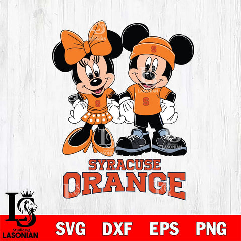 Syracuse Orange Mickey Minnie Rugby ball Svg Eps Dxf Png File, NCAA svg , File Cut , Digital Download , Instant Download, Cut Svg Files