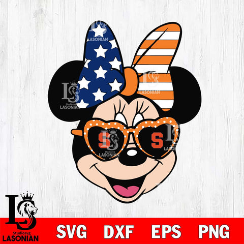 Syracuse Orange Minnie Mouse Love Svg Eps Dxf Png File, NCAA svg, Digital Download, Instant Download