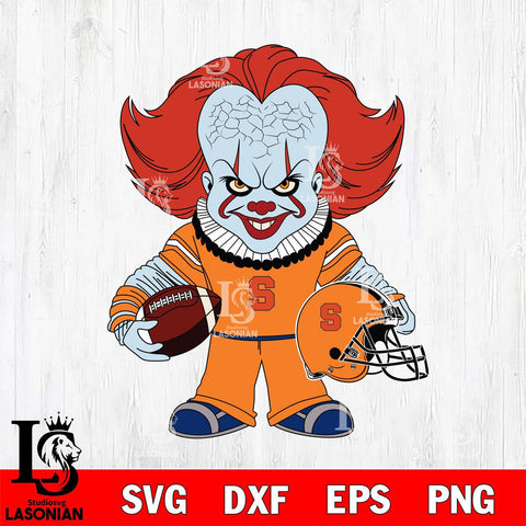 Syracuse Orange Pennywise Horror Sport Svg Eps Dxf Png File, Digital Download