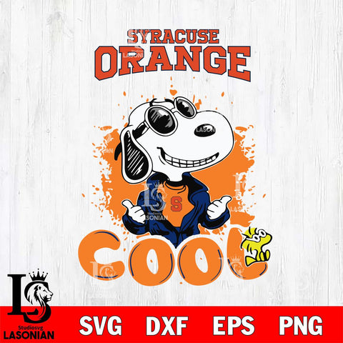 Syracuse Orange Snoopy Sport 7 Svg Eps Dxf Png File, Digital Download