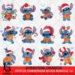 Syracuse Orange Stitch Christmas NCAA Bundle 12 Svg Eps Dxf Png File, Digital Download, Instant Download