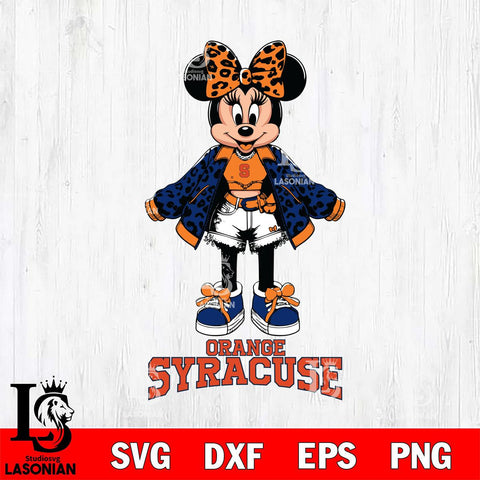 Syracuse Orange Style Minnie Disney Svg Eps Dxf Png File, Digital Download, Instant Download