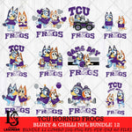 TCU Horned Frogs Bluey & Bingo Bundle 12 SVG Svg Eps Dxf Png File, Bundle NCAA svg, Digital Download, Instant Download