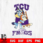 TCU Horned Frogs Bluey & Bingo 3 Svg Eps Dxf Png File, NCAA svg, Digital Download, Instant Download