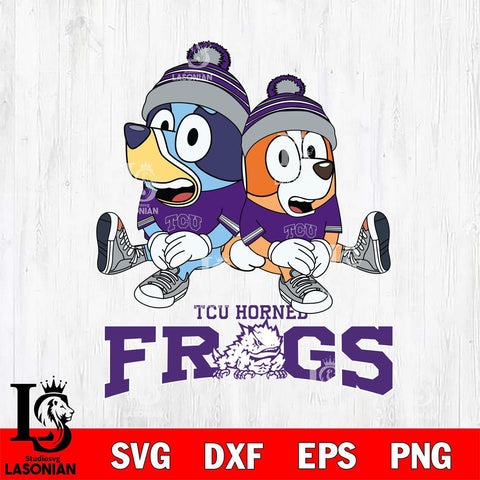 TCU Horned Frogs Bluey & Bingo 8 Svg Eps Dxf Png File, NCAA svg, Digital Download, Instant Download