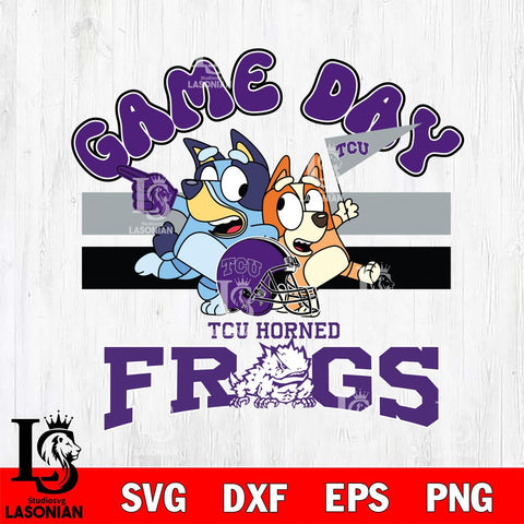 TCU Horned Frogs Bluey & Bingo 9 Svg Eps Dxf Png File, NCAA svg, Digital Download, Instant Download