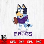 TCU Horned Frogs Bluey Football Sport Svg Eps Dxf Png File, Digital Download ,Instant Download, Cricut File