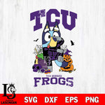 TCU Horned Frogs Bluey Halloween NCAA 2 Svg Eps Dxf Png File, Digital Download, Instant Download