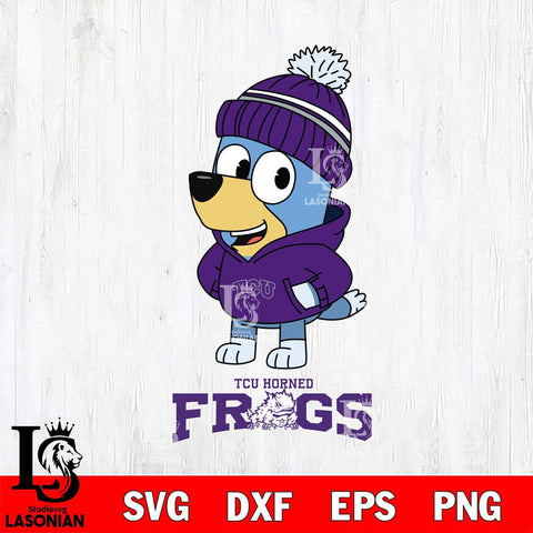 TCU Horned Frogs Bluey Hoodie Sport Svg Eps Dxf Png File, Digital Download ,Instant Download, Cricut File