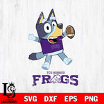 TCU Horned Frogs Bluey Sport Football Svg Eps Dxf Png File,NCAA Svg Files,Bluey svg ,Digital Download ,Instant Download, Cricut File