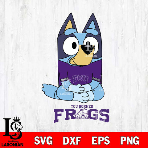 TCU Horned Frogs Bluey Styles Football Svg Eps Dxf Png File,NCAA Svg Files,Bluey svg ,Digital Download ,Instant Download, Cricut File