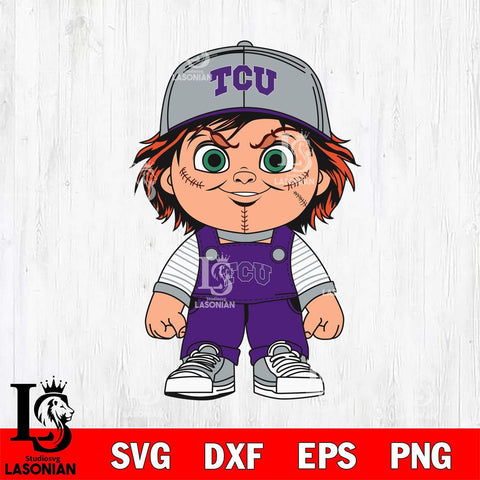 TCU Horned Frogs Chucky Horror Svg Eps Dxf Png File, NCAA svg, Digital Download, Instant Download