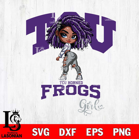 TCU Horned Frogs Fan Girl Svg Eps Dxf Png File, Digital Download, Instant Download