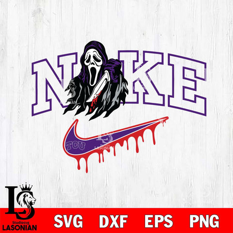 TCU Horned Frogs Ghostface Nike Svg Eps Dxf Png File, Digital Download, Instant Download