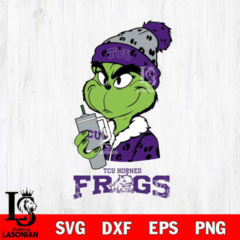 TCU Horned Frogs Grinch Bougie Leopard Svg Eps Dxf Png File, Digital Download, Instant Download