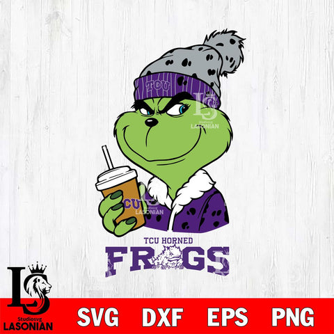 TCU Horned Frogs Grinch hat Svg Eps Dxf Png File, Digital Download, Instant Download