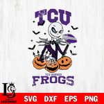 TCU Horned Frogs Jack Skellington 2 halloween Svg Eps Dxf Png File, NCAA svg, Digital Download, Instant Download